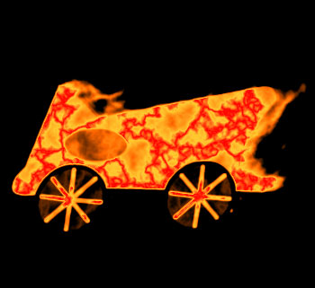 Flaming Car